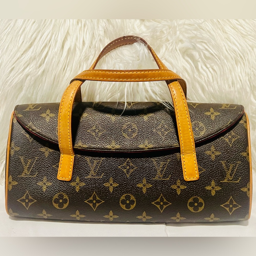 Louis Vuitton Monogram Cylinder Bag in Brown and Tan